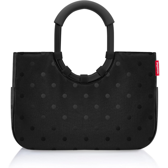 Сумка Reisenthel Loopshopper з відділеннями з перероблених PET-пляшок, чорна глянцева (M)