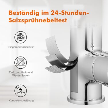 Змішувач для ванної кімнати GRIFEMA, одноlever, нержавіюча сталь, 180 мм, 3/8″, для гостей, G1002A (срібний)