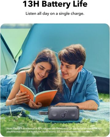 Soundcore Motion 300: Бездроковий портативний Bluetooth-динамік з BassUp, SmartTune, 30W, 13h, IPX7, для дому, саду, кемпінгу та подорожей (Чорний)