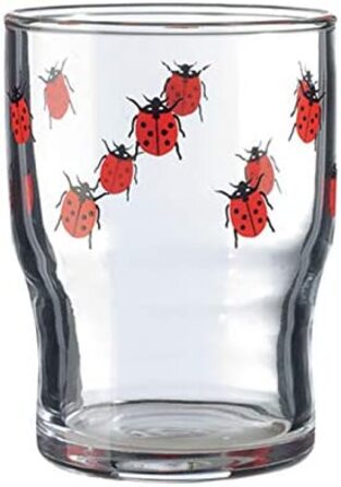 Склянка для води Жук, мотив сонечка, класичний жук (6 шт.)