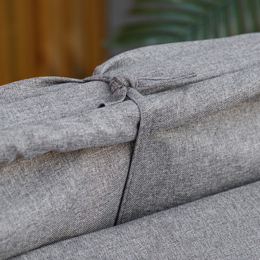 Шезлонг з ротангу з навісом для саду, регульований, з подушками, сірого кольору, 195 x 65 x 40 см