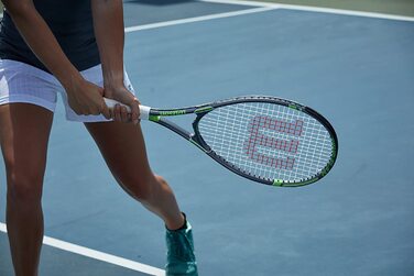 Тенісна ракетка Wilson Tour Slam для дорослих, розмір захоплення 3-4 3/8 фута, зелений / чорний