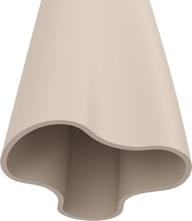 Підвісний світильник EGLO Tolleric, підвісний світильник на 3 лампи над обіднім столом, світильник для їдальні з металу чорного кольору та кераміки пісочних кольорів, підвісний світильник з цоколем E27, L 150 см (підвісний світильник 1 лампа)