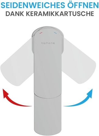 Змішувач для ванної кімнати Bächlein Mizarela, хром, з керамічним картриджем, плоский вилив, комплект для монтажу