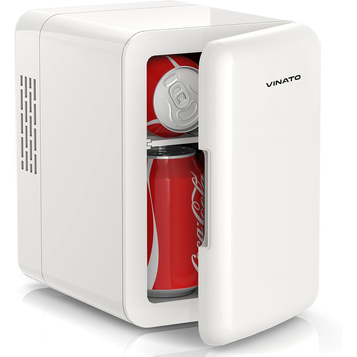 Міні-холодильник VINATO для косметики та напоїв, 4 л, 220V/12V, білий (без дзеркала)