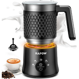 Електричний спінювач молока 5-в-1: автоматичний спінювач молока 350 мл, миється в посудомийній машині, для гарячого та холодного молока, капучино, лате, гарячого шоколаду