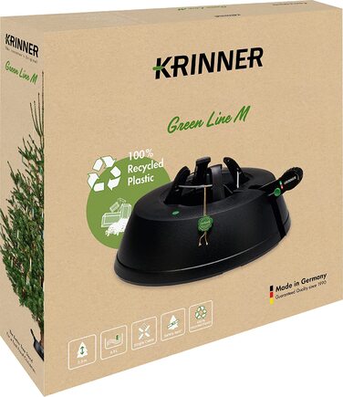 Кріннер перероблена підставка для різдвяної ялинки зелена лінія м Чорний 36 см з інклюзією. Ножна педаль і одностороння Техніка для висоти дерева b