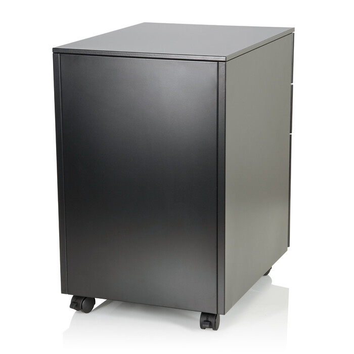 Контейнер на колесах COLOR OS I, метал, чорний колір з кодовим замком, hjh OFFICE