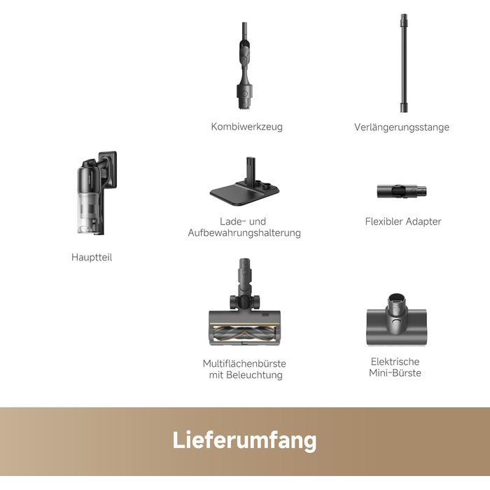 Dreame Z10 - Бездротовий пилосос з потужністю 190AW, 90 хвилин роботи, датчик пилу, LED-дисплей, синій LED, без заплутування, для дому, шерсті тварин, килимів