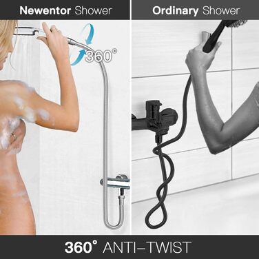 Насадка для душу Newentor Regendusche [TESTSIEGER], велика ручна лійка, водозберігаюча, високого тиску, XXL з 6 режимами струменя (без шлангу), матова чорна (Duschkopf, без шлангу)