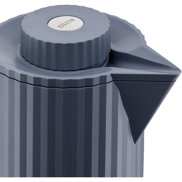 Термос Alessi Plissé MDL12 G - дизайн-термос з подвійними стінками, 1 л, сірий