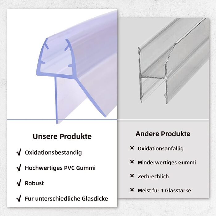 Душова прокладка вигнута 2 шт. 70 см змінна прокладка для скла товщиною 4 мм 5 мм 6 мм кругла душова прокладка чверть кругла душова кабіна душова кабіна душова кабіна душова кабіна дверна прокладка водовідштовхувальний екран захист від бризок I9470 (60 см
