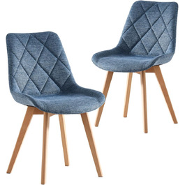 Крісла для їдальні B&D Home Tania (2 шт.), оббивка Merlot, дизайн у стилі Skandi, для кухні, офісу, вітальні