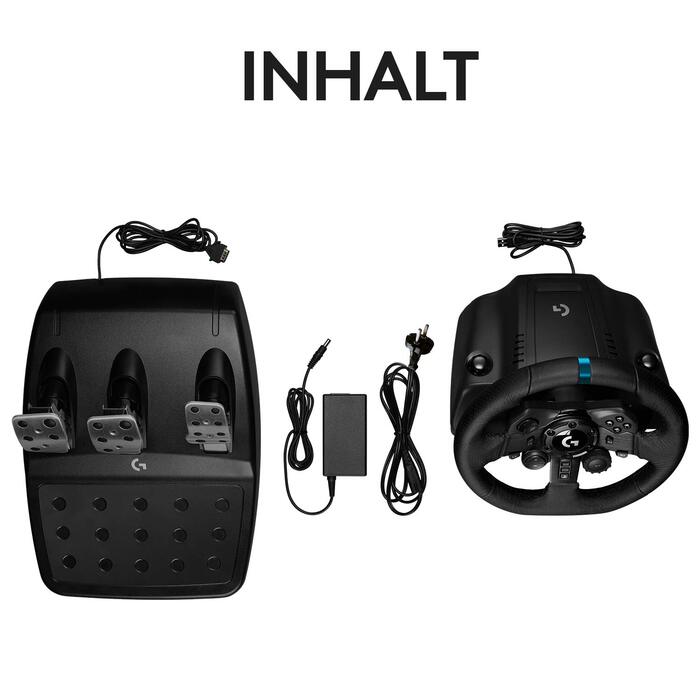 Logitech G923 Racing Wheel: Гоночне кермо для PS5, PS4, PC, Mac - Чорне. TRUEFORCE, 1000Hz, Подвійне зчеплення