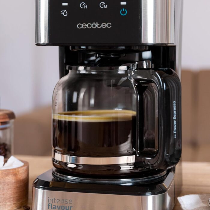 Кавомашина Cecotec Coffee 56 Heat: 12 чашок, 1.3л, сталь, LCD, програмування, автоматичне відключення