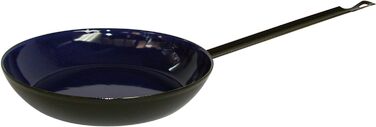 Сковорода фермерська 30, Класична, чорна/синя, діаметр 30 см, емаль, сковорода, емальована, традиційна форма, індукційна 30см чорно-синій, 0561-025