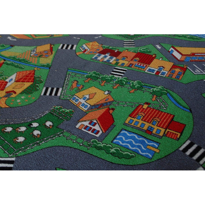 Вуличний килим Janning, килимок для ігор, маленьке село, ФЕРМЕРСЬКЕ село, дитячий килим різних розмірів (100 х 200 см)