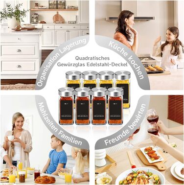 Набір для спецій на 35 відділень з нержавіючої сталі, кутовий, з поворотними кришками та великими воронками