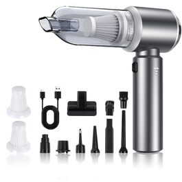 Акумуляторний ручний пилосос для автомобіля та дому, бездротовий портативний міні-пилосос 25000Па для прибирання шерсті тварин, офісу та кухні