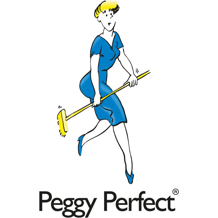 Швабра Peggy - телескопічна ручка, 2 чохли, 129 см, миється під 60, 4 точки затиску, 39x11 см