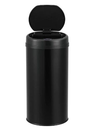 DIVID® Сміттєвий бак із сенсором для кухні 30/40 л | Електричний сміттєвий контейнер | З кріпленням для мішка | З датчиком руху | Автоматичний закриття кришки | Захист від проливання | Кухонний сміттєвий бак (30 л, Чорний)