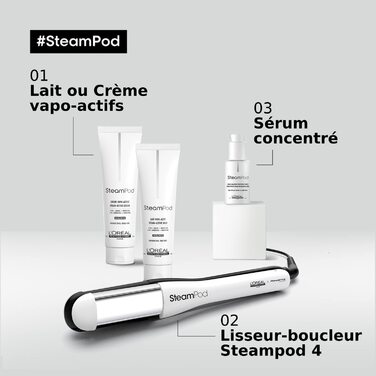Випрямляч для волосся STEAMPOD 4 від L'Oréal: випрямляння та локони з парою, 3 температури, для всіх типів волосся