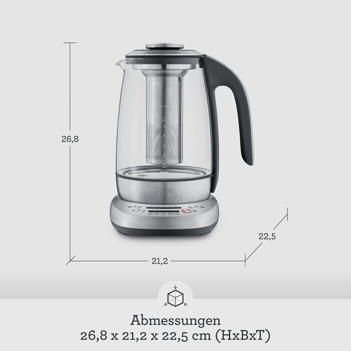 Чайник електричний Sage Appliances STM600, компактний, прозорий