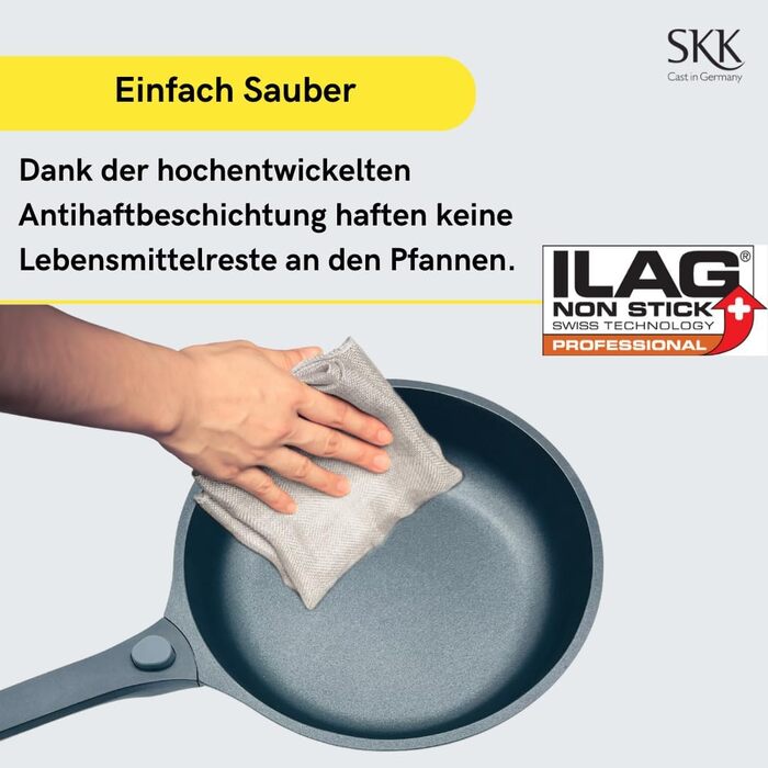 Сковорода SKK Germany 14420 Series 6 з литого алюмінію 20 см чорна
