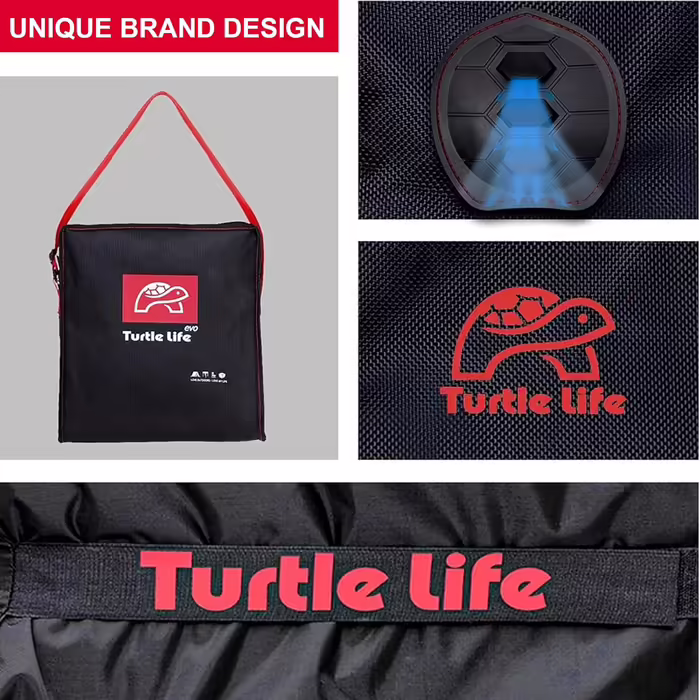 Чохол для гриля Turtle Life 52'' водонепроникний, для газових грилів Weber, Char-Broil, 3 пальники, чорний, преміум-якість