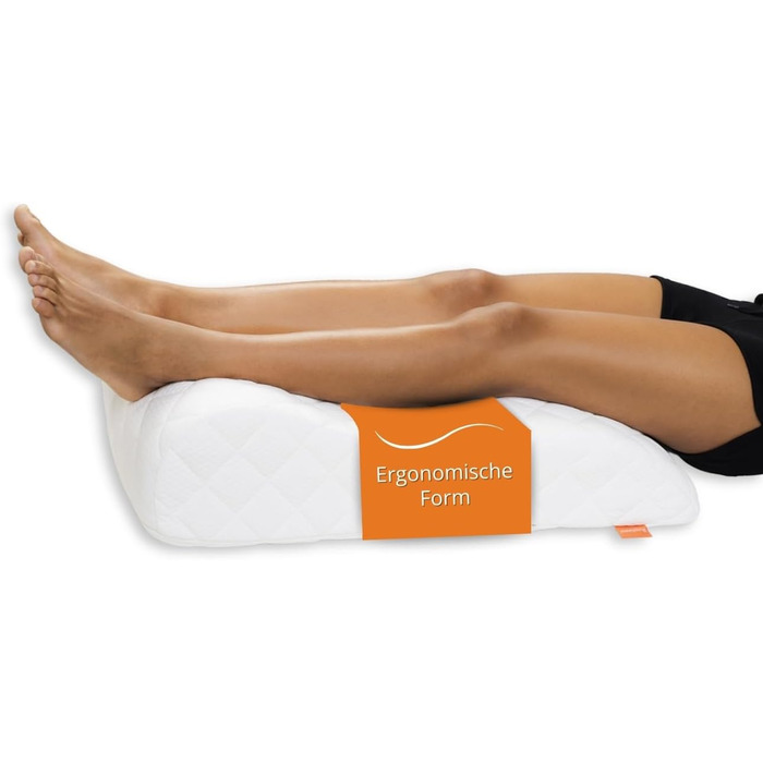 Подушка для ніг Sleepling Venenkissen: для підтримки ніг та комфортного сну, 40 x 68 x 16.5 см, 100% бавовна, Ökotex 100, Made in EU