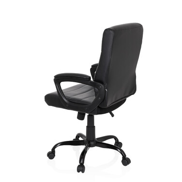 Ергономічне крісло для офісу/керівника ERGOSMOOTH BIG з штучної шкіри, чорного кольору, hjh OFFICE