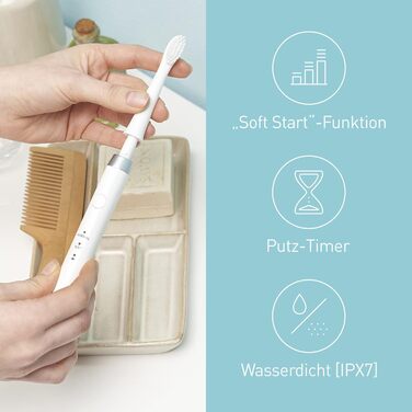 Електрична зубна щітка Panasonic EW-DM81-K503: звукова вібрація, 2 режими чищення, біла, з додатковою насадкою