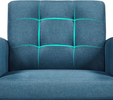 Крісло-мішок Yaheetech з підлокітниками, блакитне, з поліестеру, до 136 кг, для вітальні