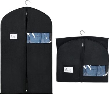 Сумки для одягу KEEG Сумка для костюма для зберігання чохол для сукні 152 см з прозорим вікном дихаючі сумки для сукні з міцною застібкою на всю довжину для вечірніх суконь, 6 шт. (101 см-6 шт.)