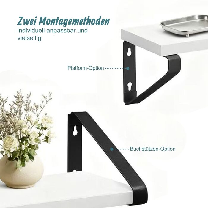 Набір полиць для стін Relaxdays (3 розміри)