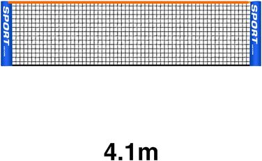 Ха-ха-ха портативна Тенісна сітка, складна сітка для бадмінтону, дитяча, для дорослих, для занять спортом в приміщенні / на відкритому повітрі, тренувальна сітка для футболу, тенісу, волейбольна сітка для саду, заднього двору, пляжу (4,1 м 410 х 86 см)