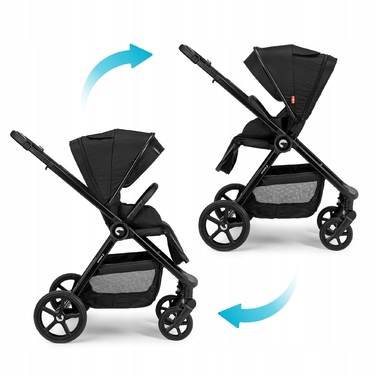 Дитячий прогулянковий візок Kidnort Älskar, чорний, алюмінієвий, до 22 кг, складаний