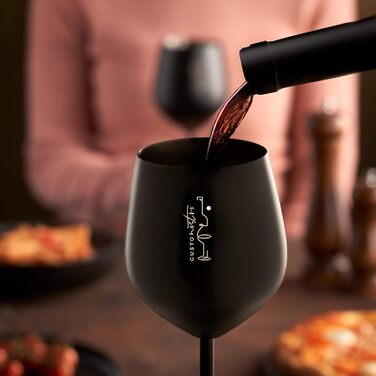 Набір келихів для вина зі стебла з нержавіючої сталі (2 шт.) - 540 мл, для вечірок, свят, шампанського та коктейлів