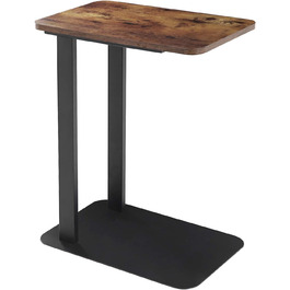 Журнальний столик ACAZA в індустріальному стилі, невеликий візок для сервірування, для вітальні, спальні, передпокою, офісу, маленької кімнати, метал, ретро, коричневий/чорний