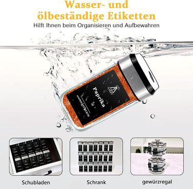 Набір для спецій XJ069: кутові контейнери з кришками та мітками | Кухове зберігання