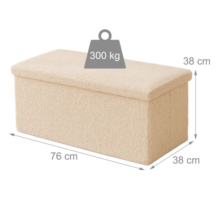 Лавка Relaxdays з м'якої тканини вельвет