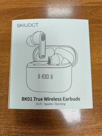 Навушники-вкладиші SKIUDCT Bluetooth 5.3, 48 годин глибоких басів, мікрофон ENC, водонепроникність IP7, світлодіод (чорний)