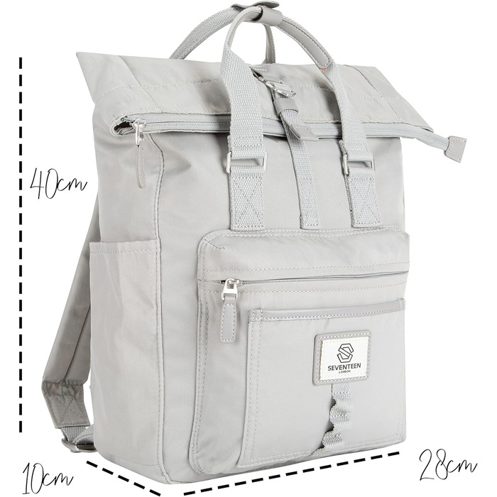 Сучасний і стильний рюкзак Canary Wharf з дизайном верхньої частини cassian fatten ro ідеально підходить для 15-зіркових аптопів (світло-сірий, L)