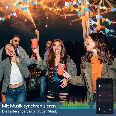 DOTWAYAW Гірлянда світлодіодна святкова 40м 400 LED RGB, керування через додаток, для прикраси ялинки та інтер'єру