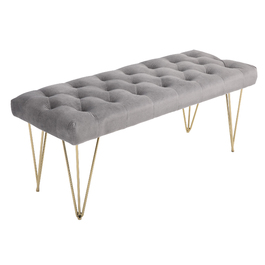Лавка для взуття HOMCOM з оксамитовим чохлом Velvet Grey 116x44.5x49см ідеально підходить для передпокою та передпокою