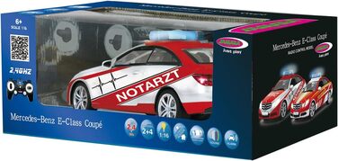 Модель Mercedes-Benz E350 Coupe 1:16 JAMARA 410023, 2.4GHz, звук сирени, сигналізація, світлові ефекти, 4 швидкості