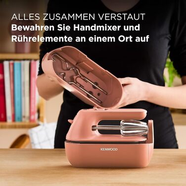 Міксер Kenwood QuickMix Go HMP40.000RD, ручний, 350W, червоний, з набором аксесуарів