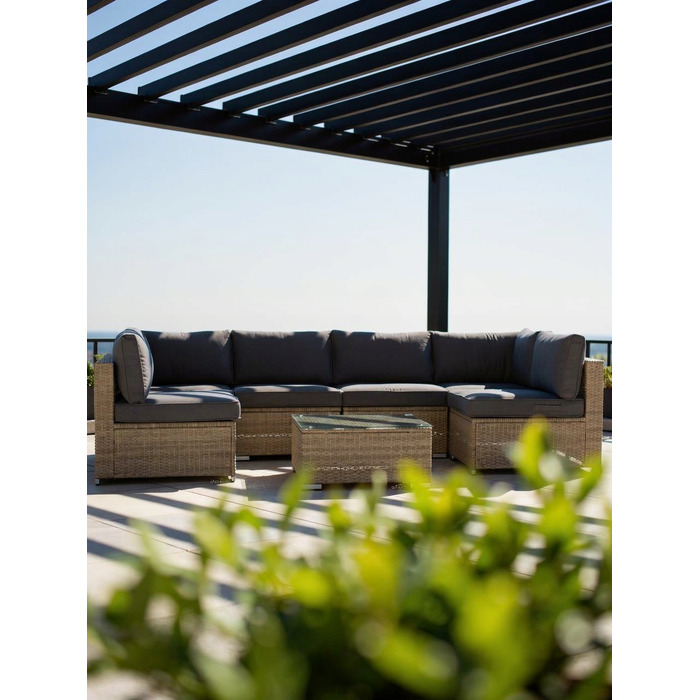 Комплект садових меблів із техноротанга MTG Trade Group, бежевий, 7 предметів