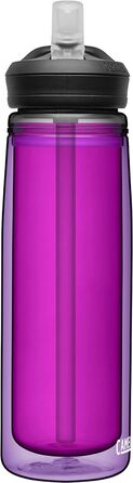 Ізольована, пляшка для води з аметистом, фіолетова, 0,6 л