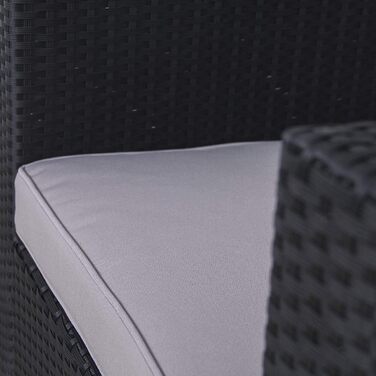 Набір садово-розслаблювальних меблів SVITA California з поліротангу (чорний, крісло CALIFORNIA/LUGANO)